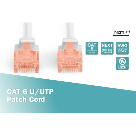 Digitus Kabl UTP patch CAT6 20m sivi