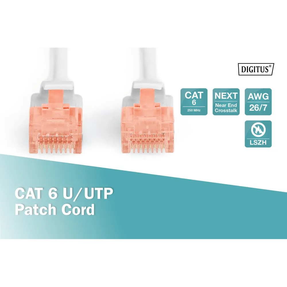 Digitus Kabl UTP patch CAT6 20m sivi