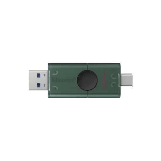 KINGSTON DataTraveler 256GB DUO USB Flash Drive, Type-A and USB Type-C, dual moving cap design