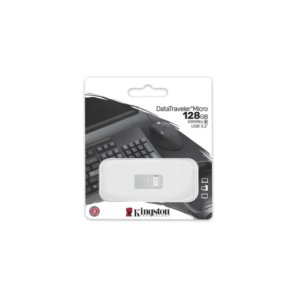 KINGSTON USB DISK DataTraveler Micro 128GB USB 3.2, 200MB/s Read, Premium Metal Design