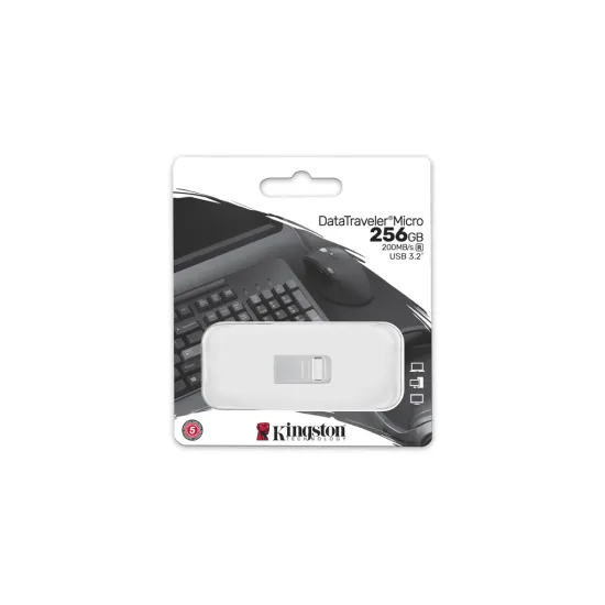 KINGSTON USB DISK DataTraveler Micro 256GB USB 3.2, 200MB/s Read, Premium Metal Design