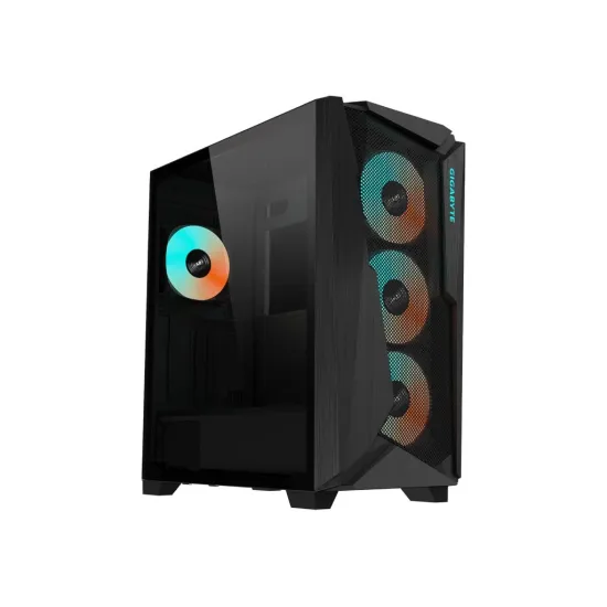 GIGABYTE C301 Glass V2 Black ATX Case, 4*ARGB, 2*2.5 /2*3.5 , USB 3.1 Type-C,USB 3.0 x2,Audio in&out