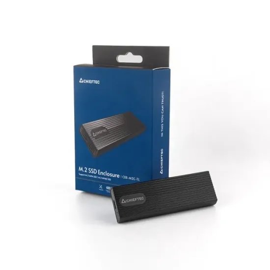 Chieftec Eksterno kuciste za m.2 SSD (NVME + SATA) USB 3.2 Type-C