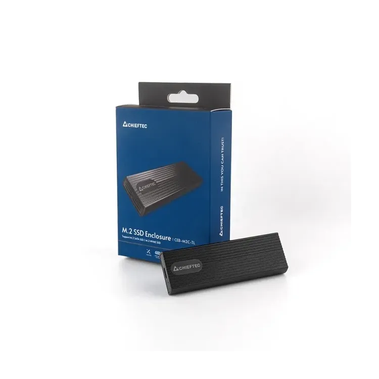 Chieftec Eksterno kuciste za m.2 SSD (NVME + SATA) USB 3.2 Type-C