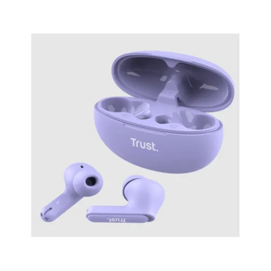TRUST Yavi Bluetooth ENC Earbuds purple,USB-C