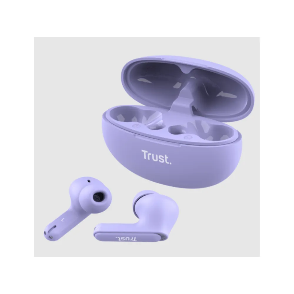 TRUST Yavi Bluetooth ENC Earbuds purple,USB-C