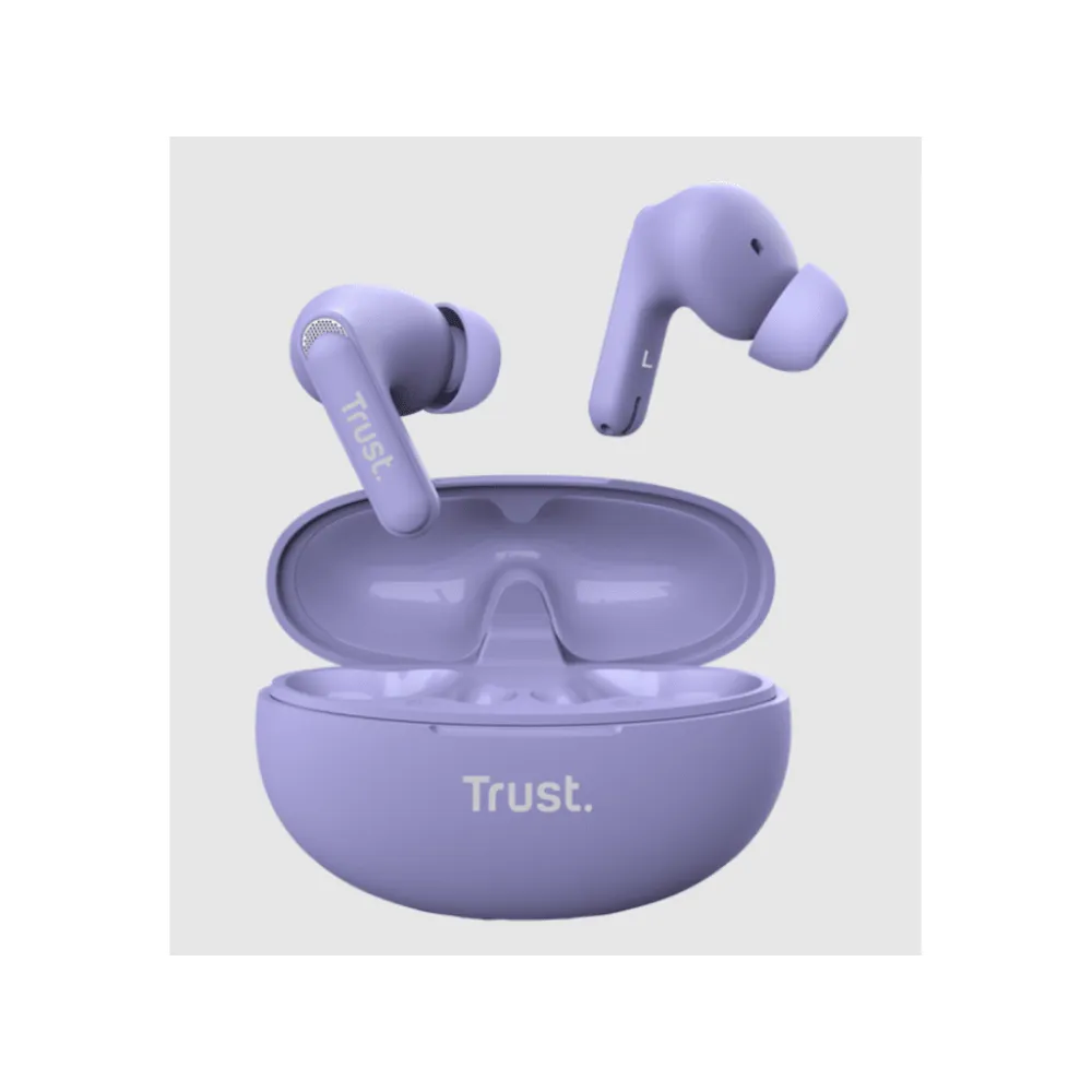 TRUST Yavi Bluetooth ENC Earbuds purple,USB-C