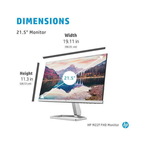 HP M22f 22 75Hz FHD/HDMI/IPS/VGA/Tilt/Silver