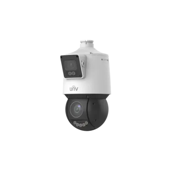 Uniview Kamera 4MP+4MP IPC94144SFW-X25-F40C PTZ Dome, Dual‑Lens LightHunter, fiksni objektiv 4 mm + varifocal 4.8‑120 mm, 25x op