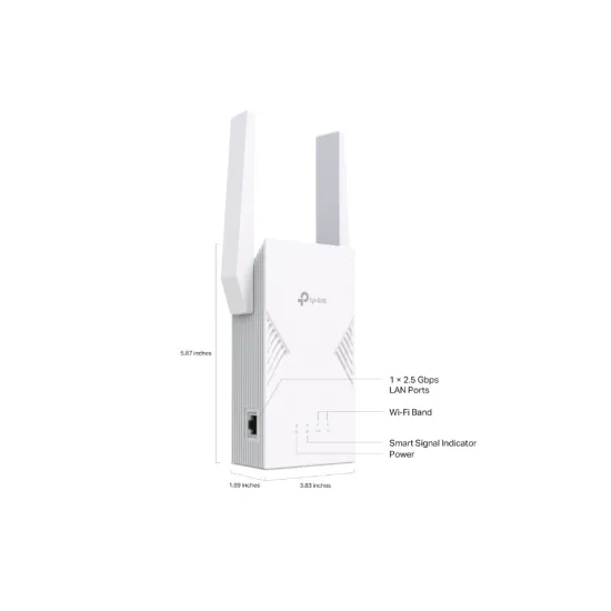 TP-LINK RE235BE BE3600 Dual-Band Wi-Fi 7 Range Extender, EasyMesh-Compatible, 1 2.5 Gbps LAN port