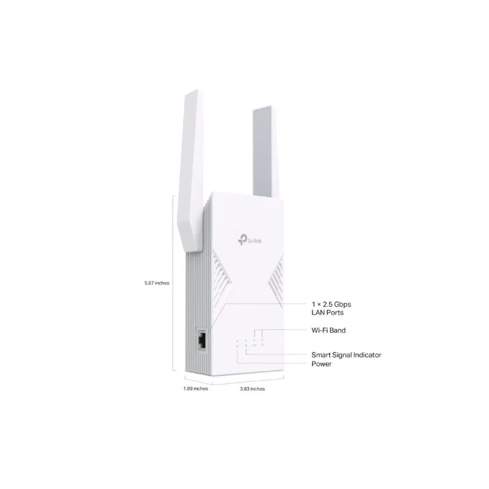 TP-LINK RE235BE BE3600 Dual-Band Wi-Fi 7 Range Extender, EasyMesh-Compatible, 1 2.5 Gbps LAN port