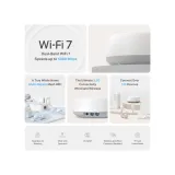 TP-LINK DECO BE25(2-PACK) BE5000 Whole Home Mesh WiFi 7 System, 2x 2.5Gbps, WPS