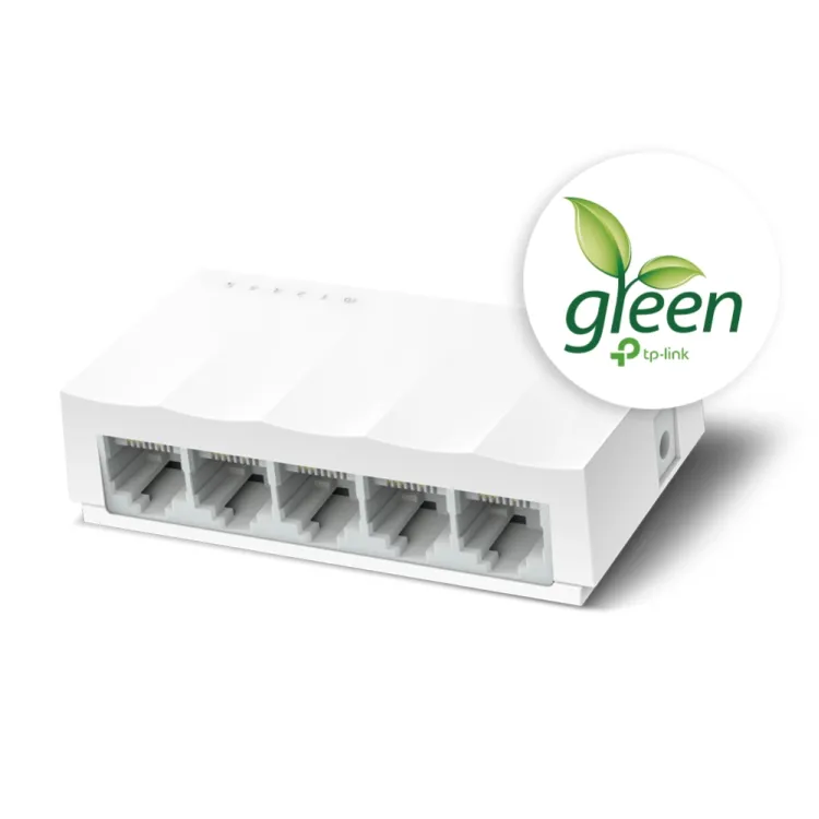 TP-LINK 5-Port 10/100Mbps Desktop Network Switch, LiteWave, Green Ethernet technology