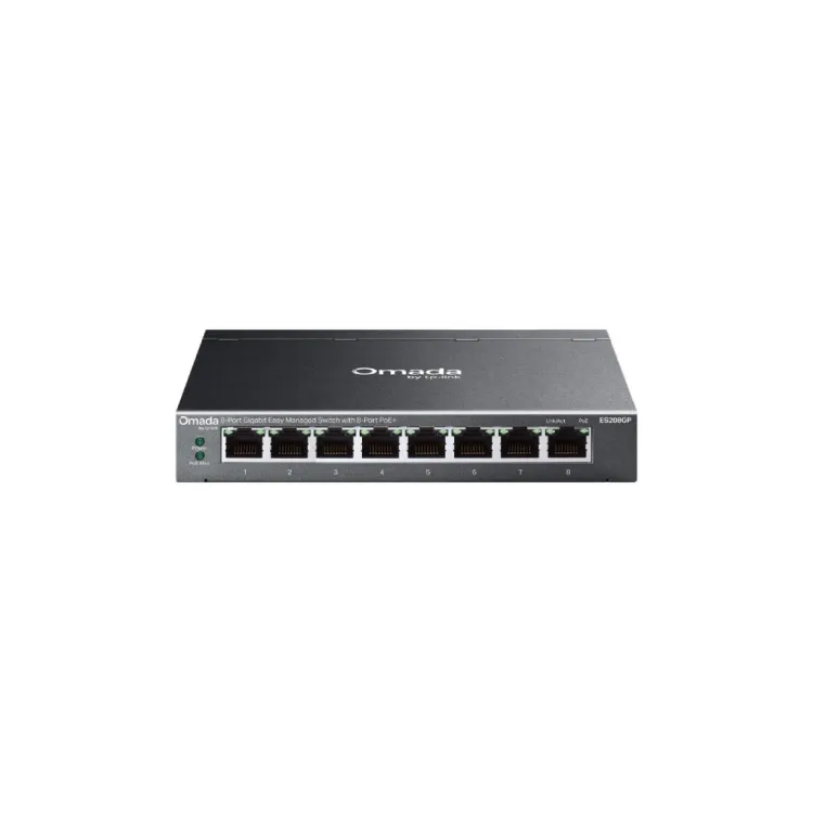 TP-LINK ES208GP Omada 8-Port Gigabit Easy Managed Switch with 8-Port PoE+, 64W Power Budget