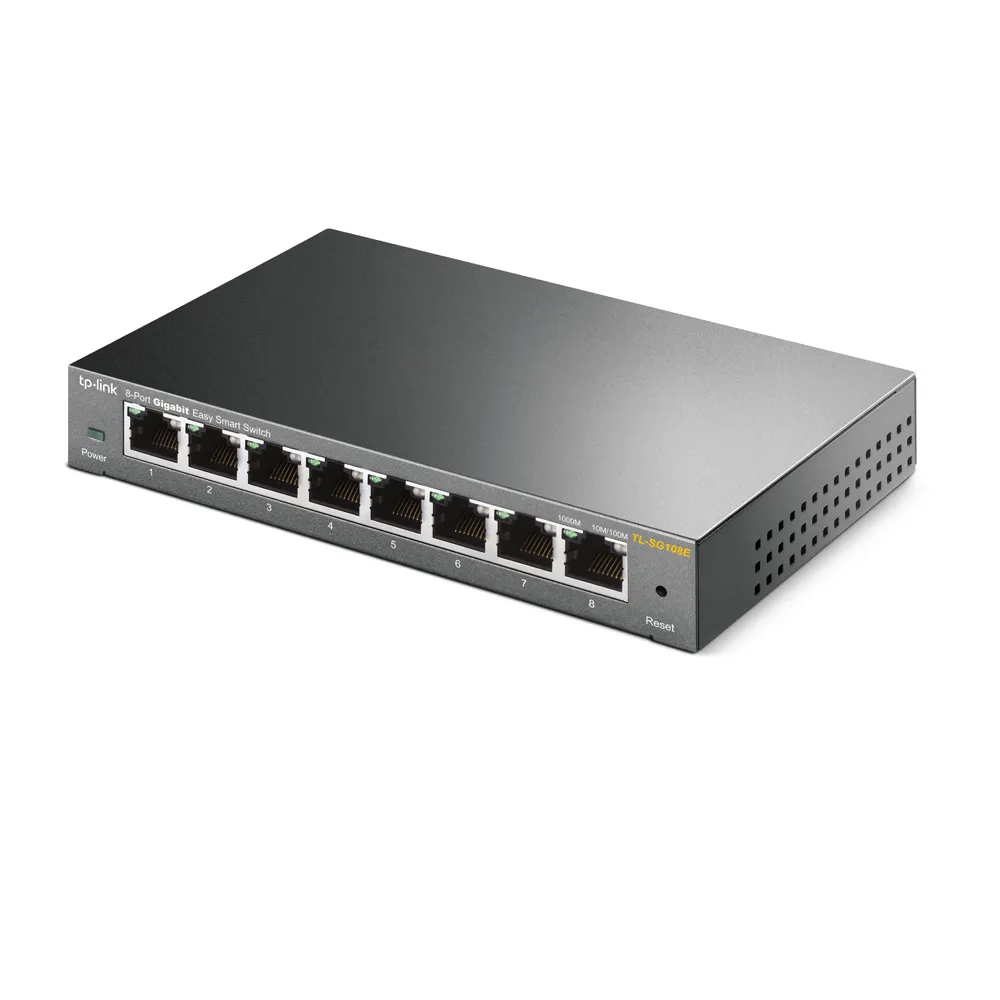 TP-LINK TL-SG108E 8-Port Gigabit Easy Smart Switch, Metal casing