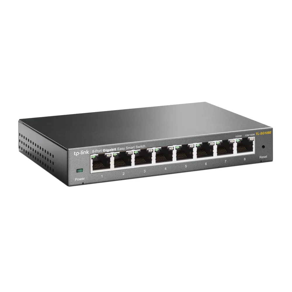 TP-LINK TL-SG108E 8-Port Gigabit Easy Smart Switch, Metal casing