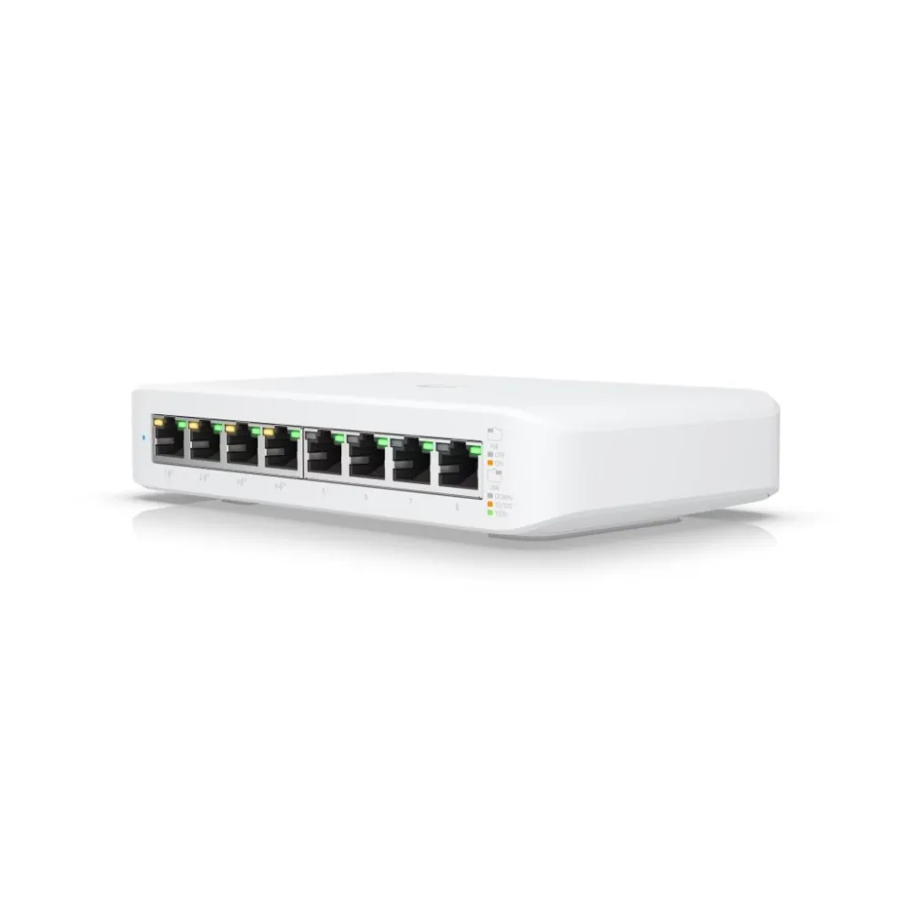 UBIQUITI UniFi Desktop Switch Lite 8 Port Gigabit with PoE, Layer 2, 52W total PoE supply