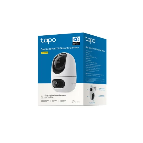 TP-LINK TAPO C245D 2K Dual Lens Pan/Tilt Security Camera, Smart Dual AI Detection