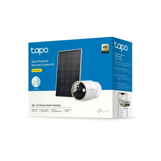 TP-LINK TAPO C460 KIT 4K 8MP Solar-Powered Security Camera Kit, Free AI Detection, F1.6 lens