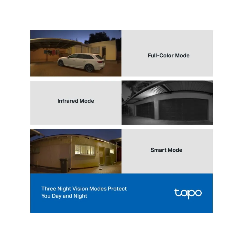 TP-LINK TAPO C510W Outdoor Pan/Tilt Security WiFi Camera 2K 2304 x 1296 px 360 Visual Coverage IP65