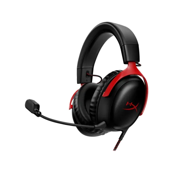 HyperX Cloud III Wired Gaming Headset USB-A 3.55mm/Over-ear/Noice cancelling mic/black-red