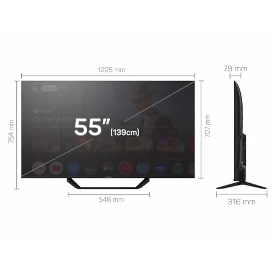 Tesla 65E655BUS LED TV 65 ultra HD, Google TV smart, DVB-T2/C/S2