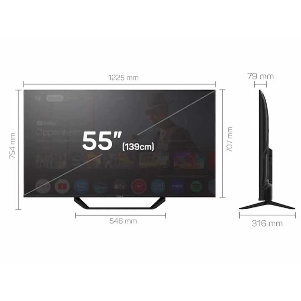 Tesla 65E655BUS LED TV 65 ultra HD, Google TV smart, DVB-T2/C/S2