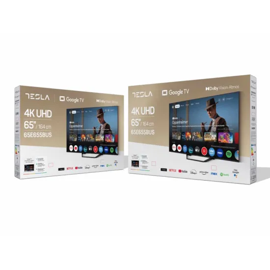 Tesla 65E655BUS LED TV 65 ultra HD, Google TV smart, DVB-T2/C/S2