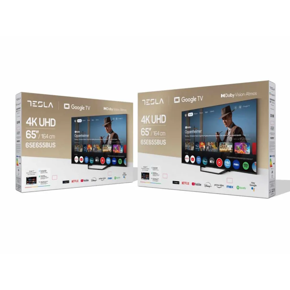 Tesla 65E655BUS LED TV 65 ultra HD, Google TV smart, DVB-T2/C/S2