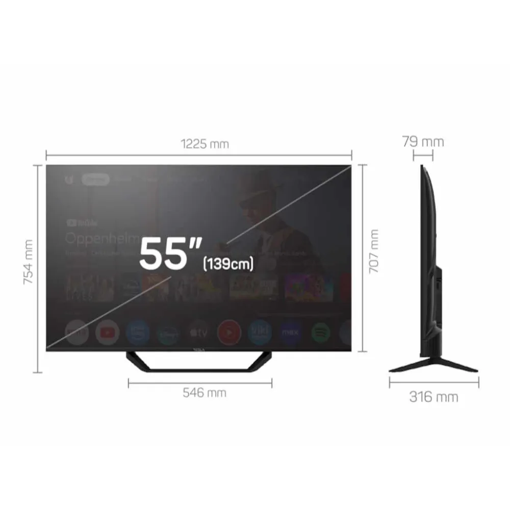Tesla 65E655BUS LED TV 65 ultra HD, Google TV smart, DVB-T2/C/S2