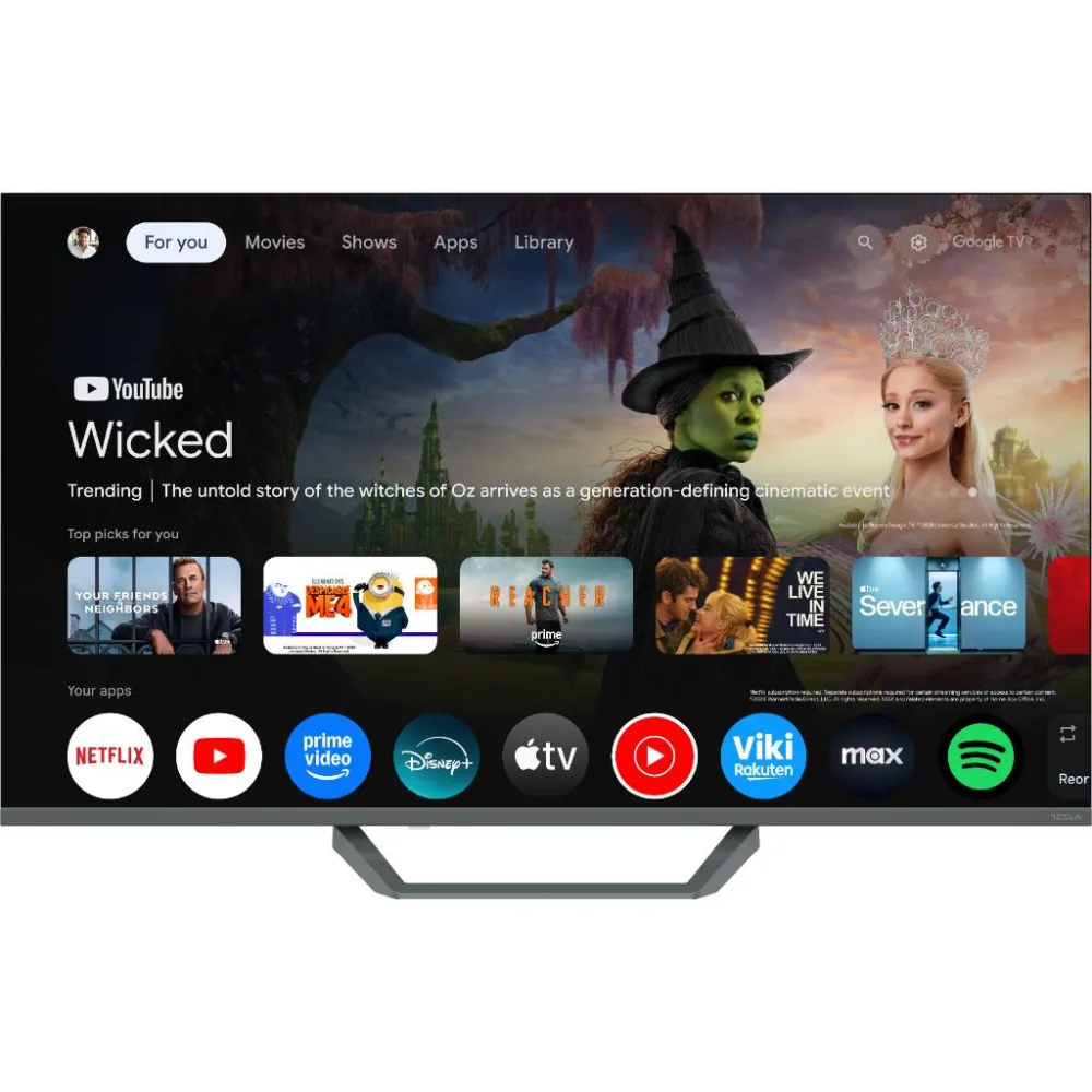 Tesla Q43E655GUS QLED TV 43 ultra HD, Google TV smart, frameless, DVB-T2/C/S2