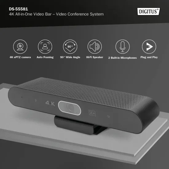 Digitus 4K All-In-One Video Bar Mini - Video conferencing system