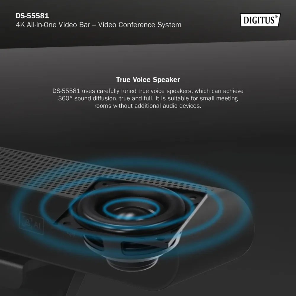 Digitus 4K All-In-One Video Bar Mini - Video conferencing system