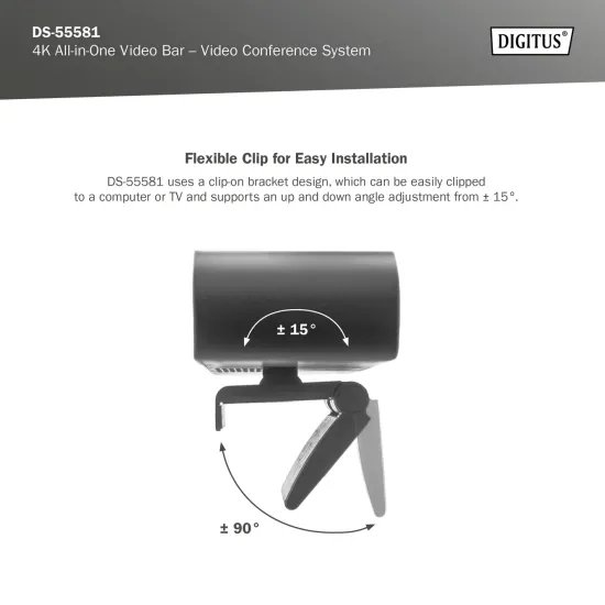 Digitus 4K All-In-One Video Bar Mini - Video conferencing system