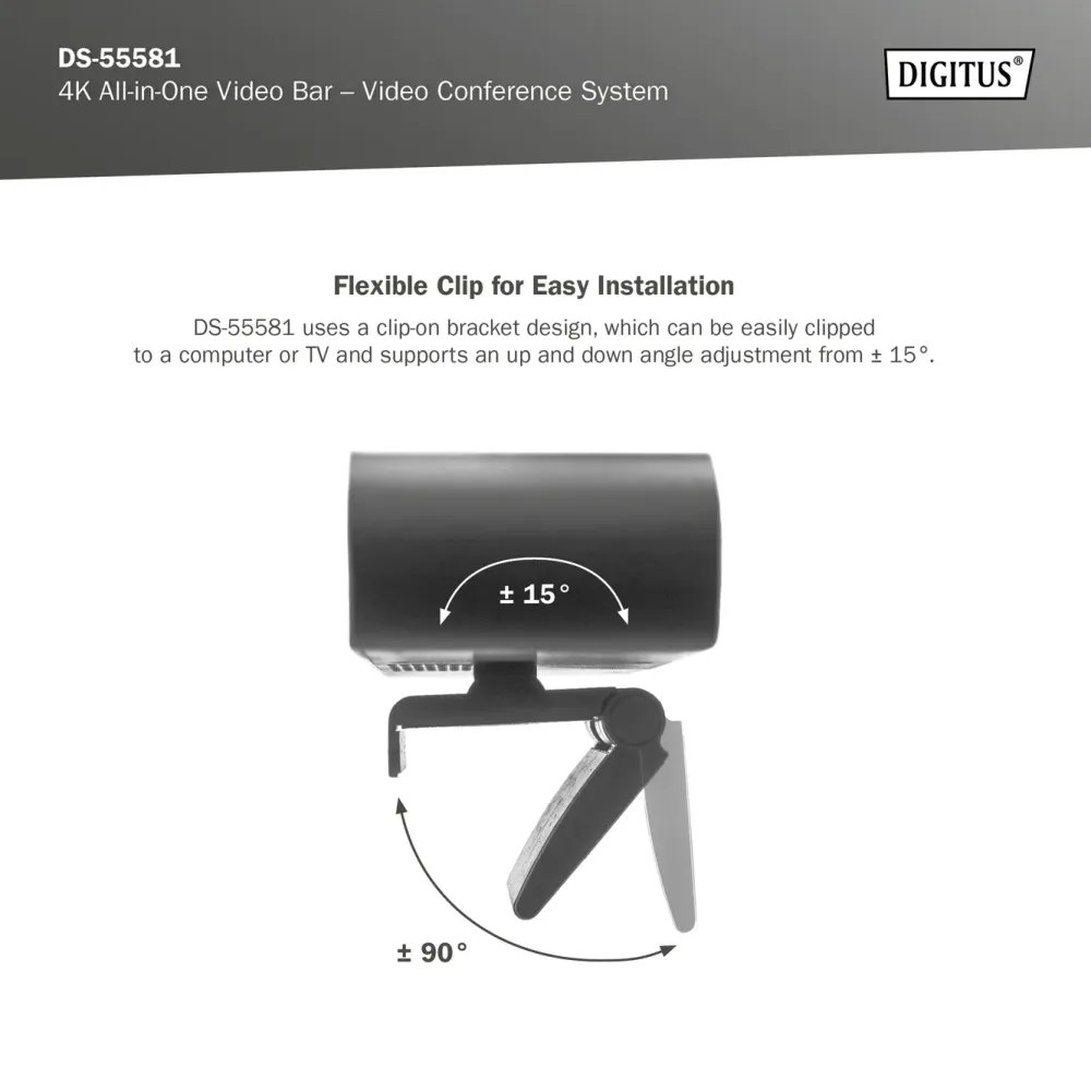 Digitus 4K All-In-One Video Bar Mini - Video conferencing system