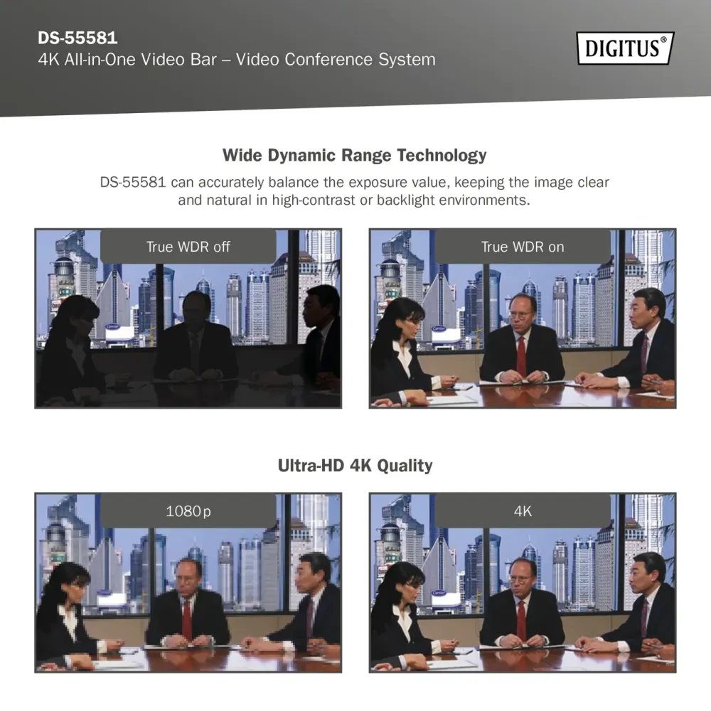 Digitus 4K All-In-One Video Bar Mini - Video conferencing system