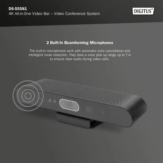 Digitus 4K All-In-One Video Bar Mini - Video conferencing system