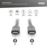 Digitus Kabl USB Type-C to Type-C, 20V/5A 100W, USB 3.2 10Gbps, 1m, crni