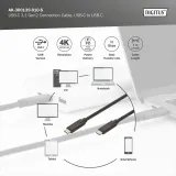 Digitus Kabl USB Type-C to Type-C, 20V/5A 100W, USB 3.2 10Gbps, 1m, crni