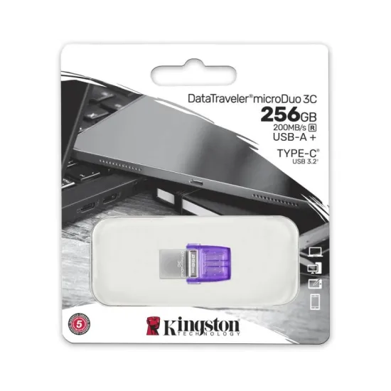 256GB DataTraveler MicroDuo 3C USB 3.2 flash DTDUO3CG3/256GB
