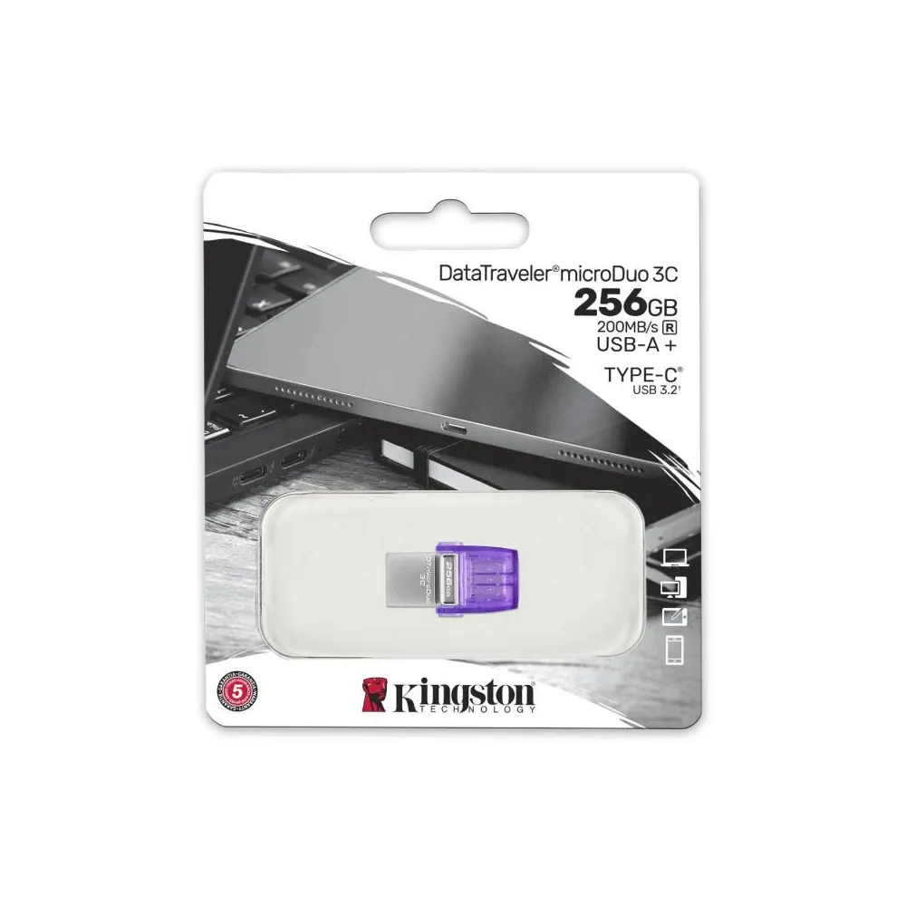 256GB DataTraveler MicroDuo 3C USB 3.2 flash DTDUO3CG3/256GB