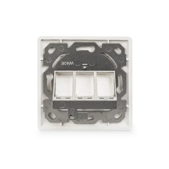 Digitus Wallplate for Keystone Modules, 3x RJ45 dust cover, 80/80 + central plate