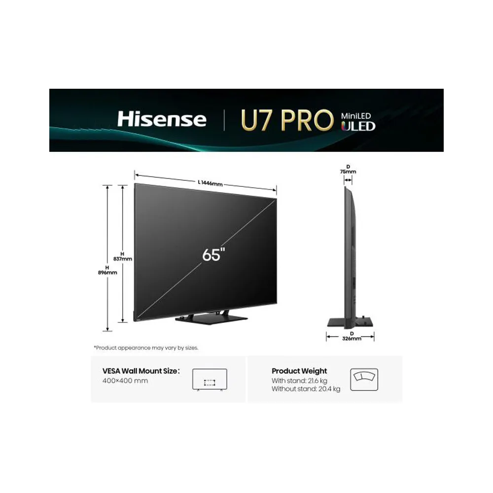 65 inča 65U7Q PRO ULED Mini-LED 4K UHD Smart TV