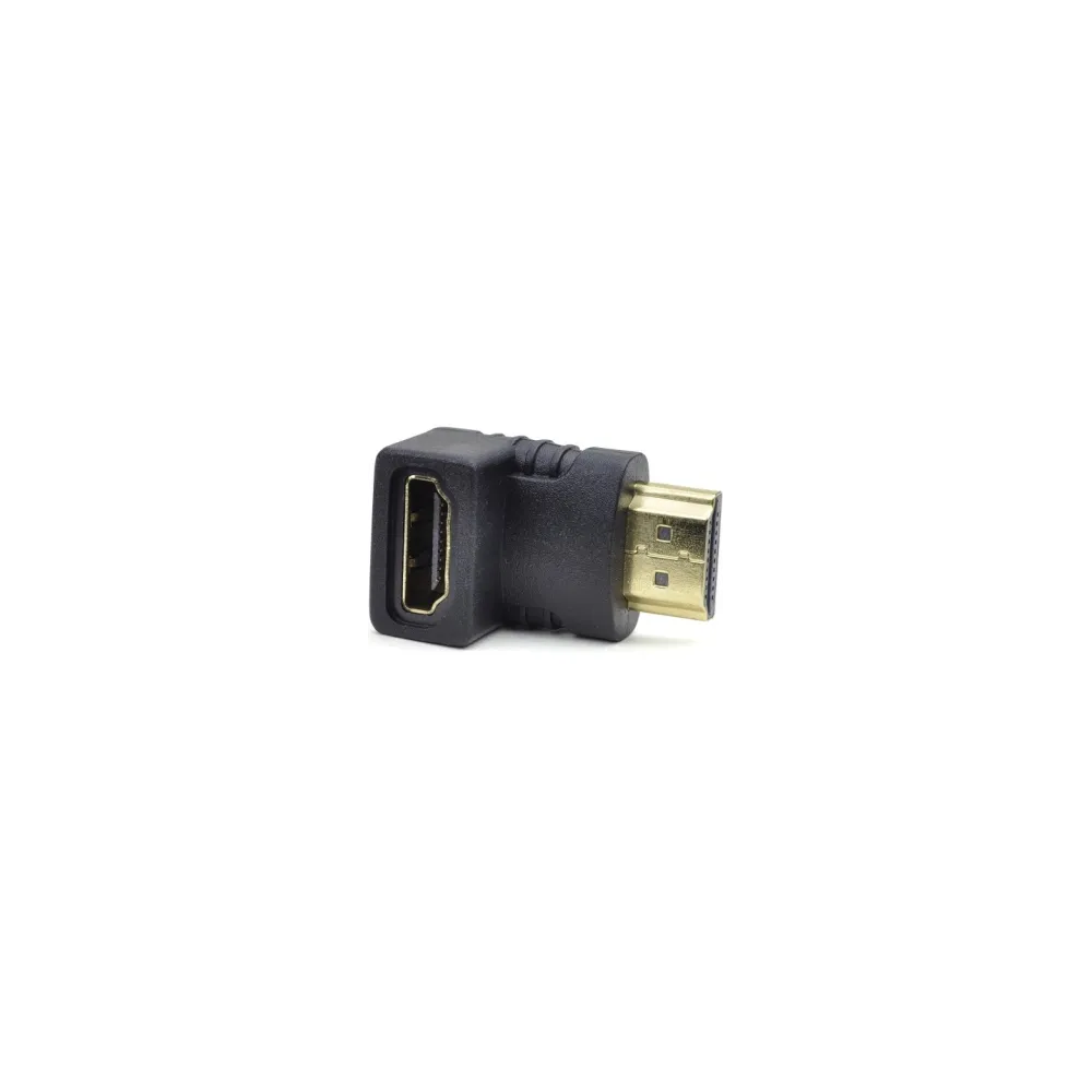 Adapter HDMI (M) - HDMI (F) crni ugaoni