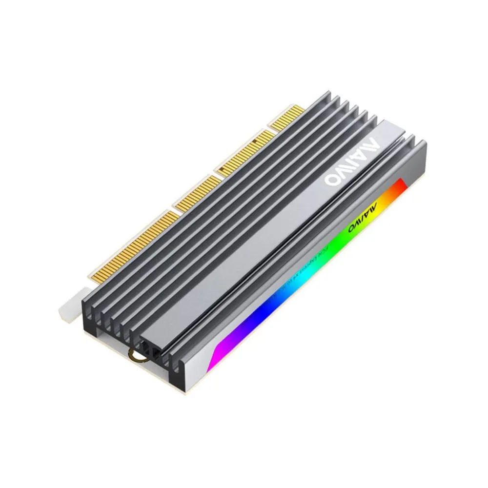 Adapter M.2 NVMe na PCI-Express RGB Alu heatsink, KT058