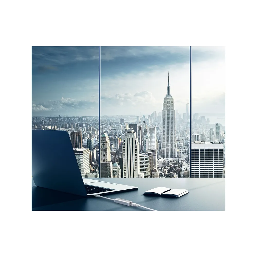 Adapter USB 3.0 - Gigabit ethernet metal sivi