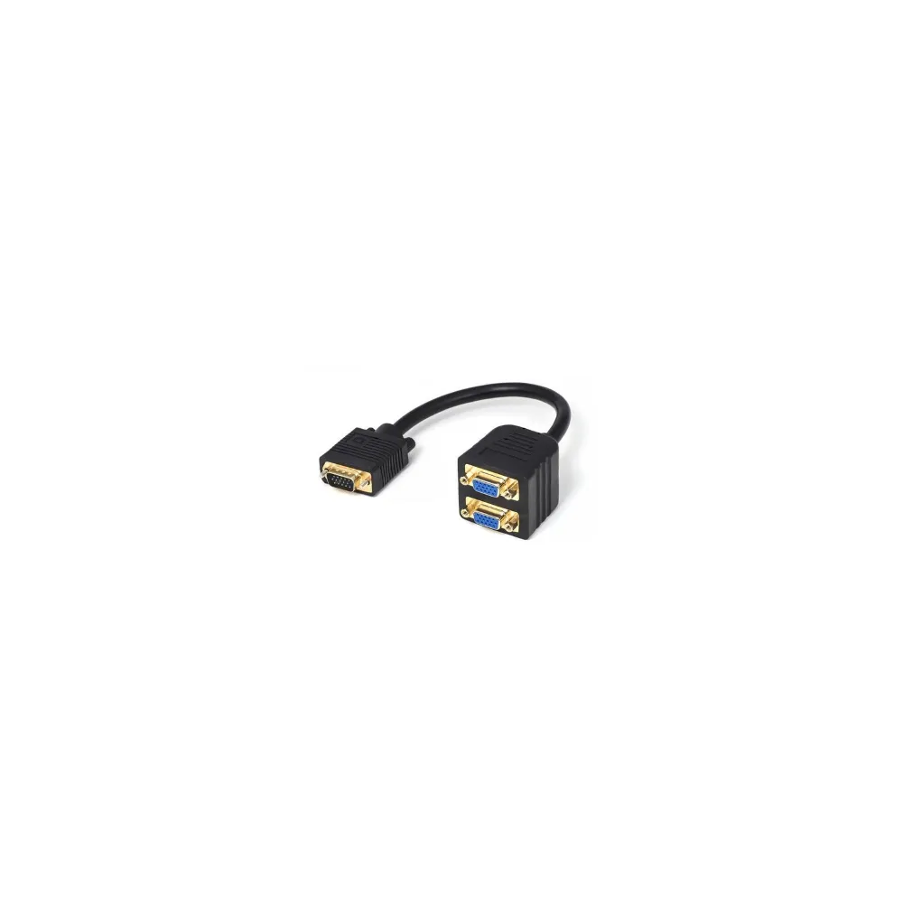 Adapter VGA - VGA M/2F (spliter) crni