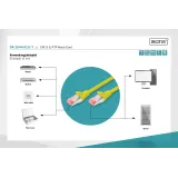 Digitus Kabl S-FTP patch CAT6A 1m zuti