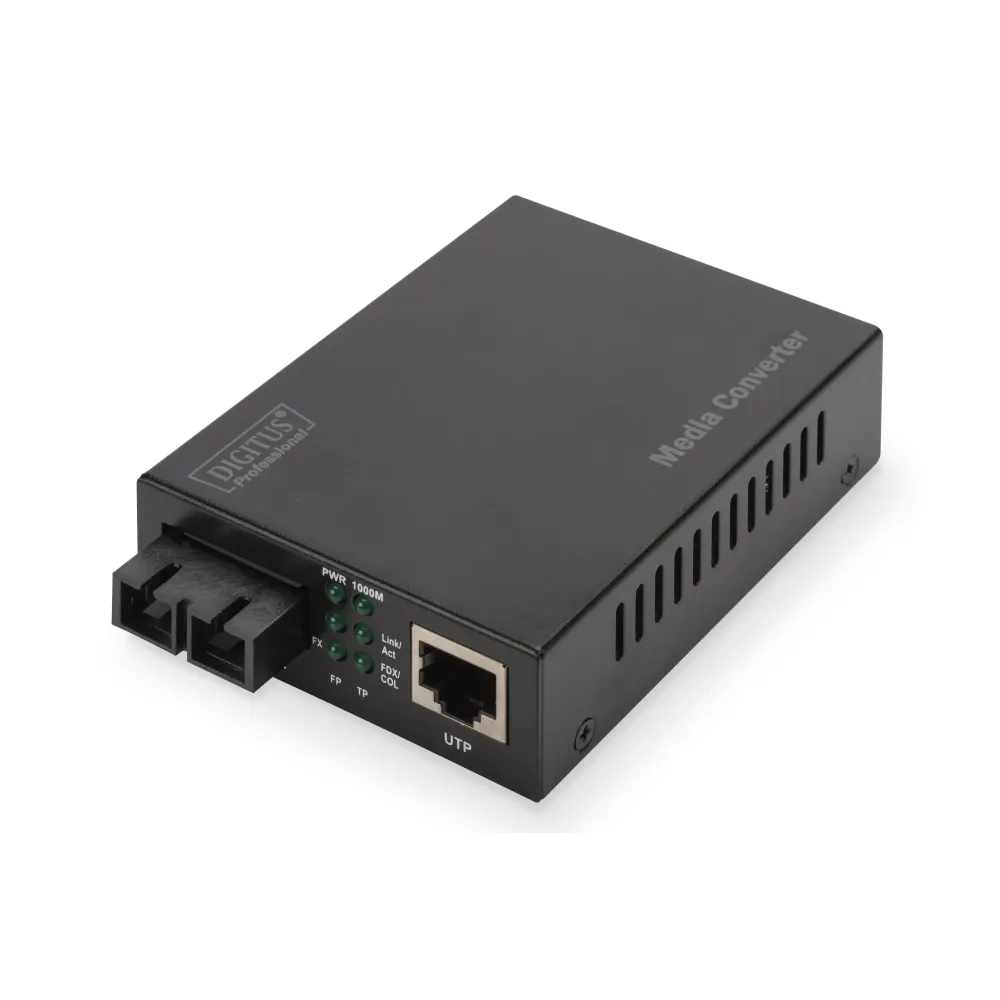 Digitus Gigabit media converter, RJ45 na SC, do 500 m, crni