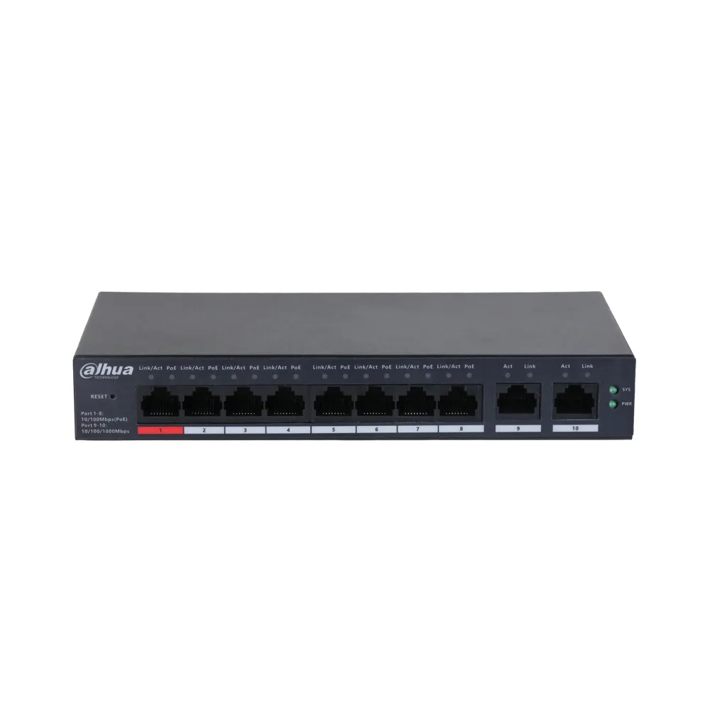 CS4010-8ET-110 10-Port Cloud Managed Desktop Switch with 8-Port PoE